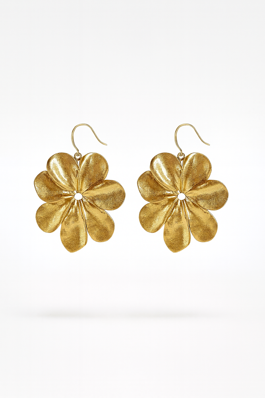 gold flower earrings