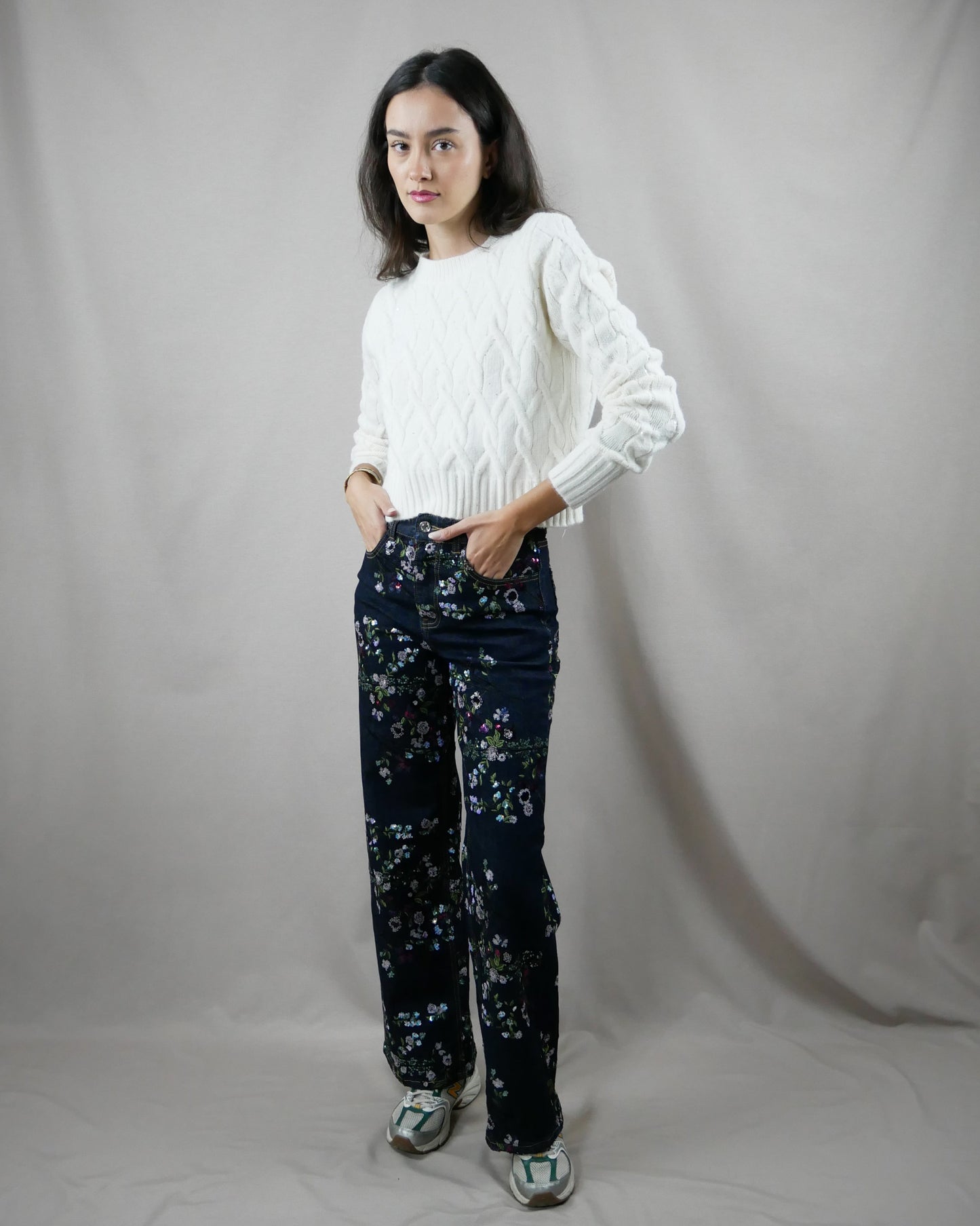 sequin jean