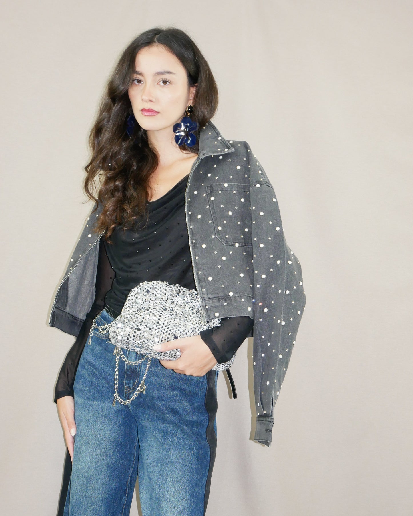 embellished evening top