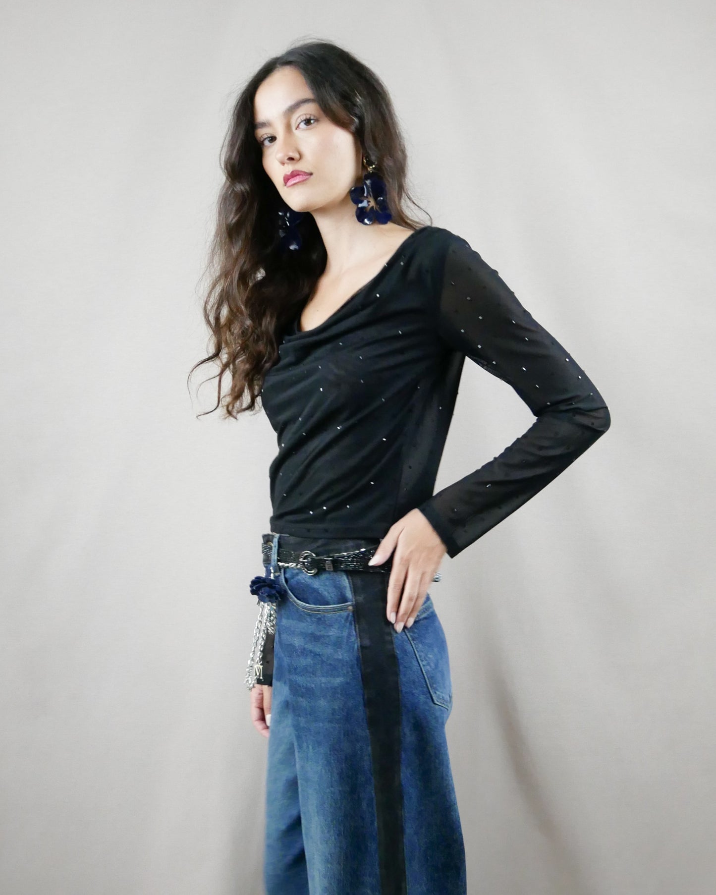 embellished evening top