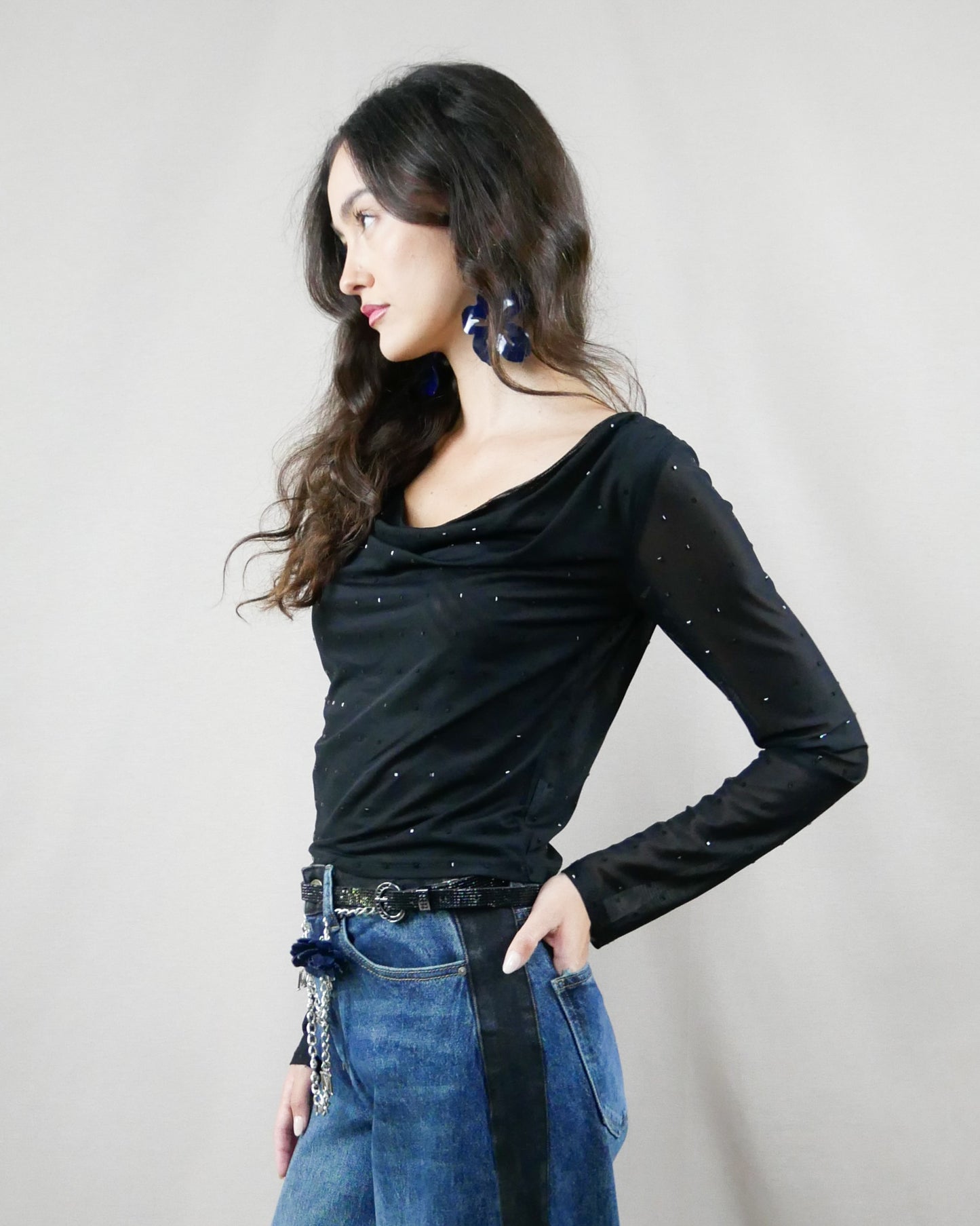 embellished evening top