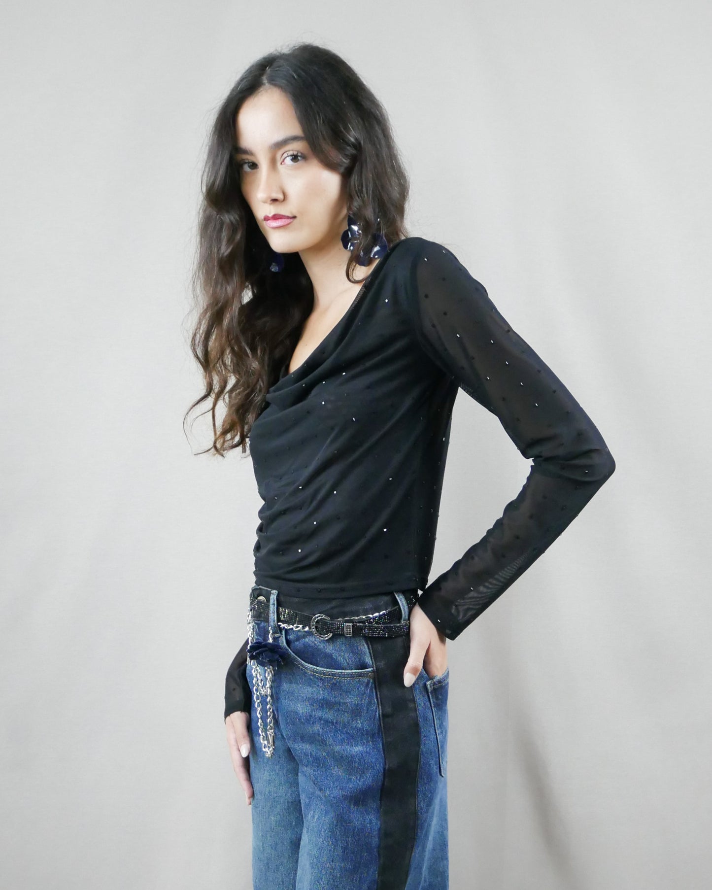 embellished evening top