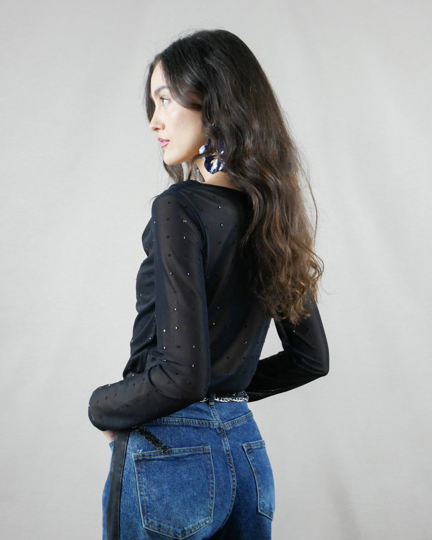 embellished evening top