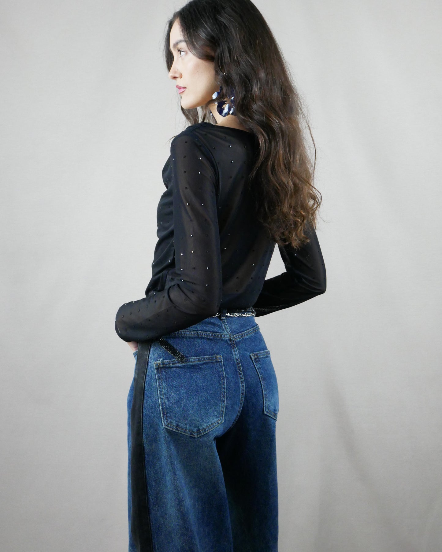 jean with black stripe