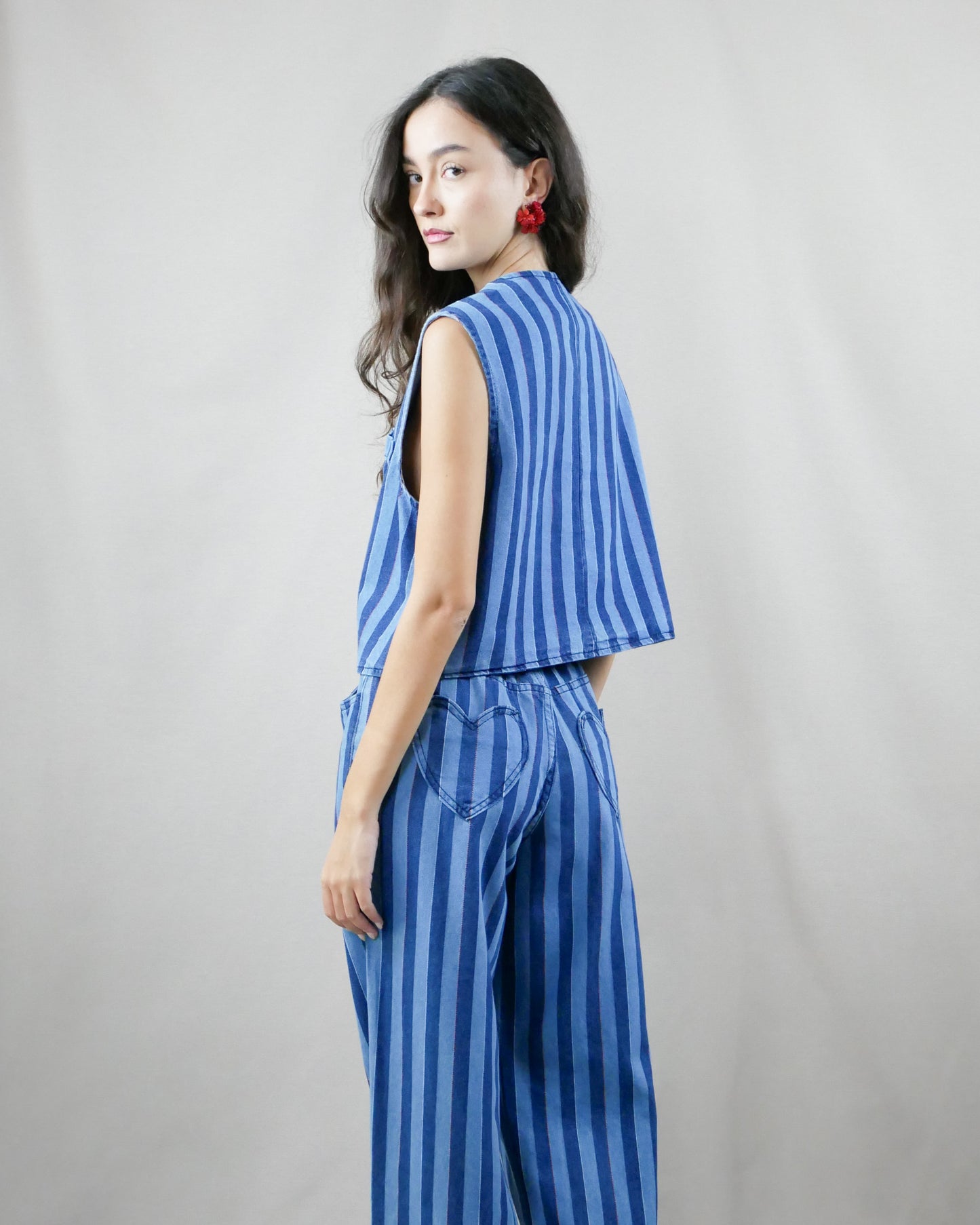 striped vest