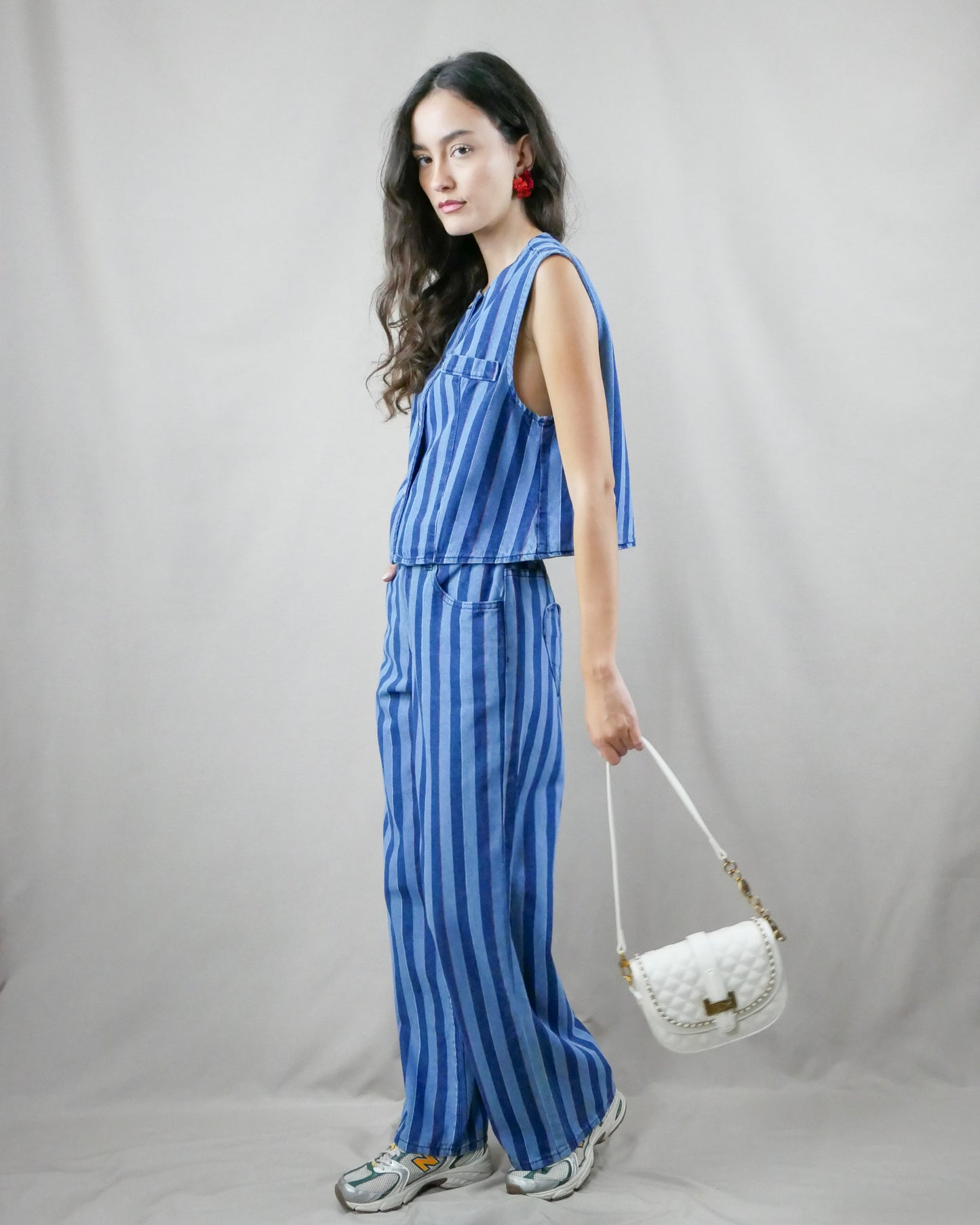 striped vest