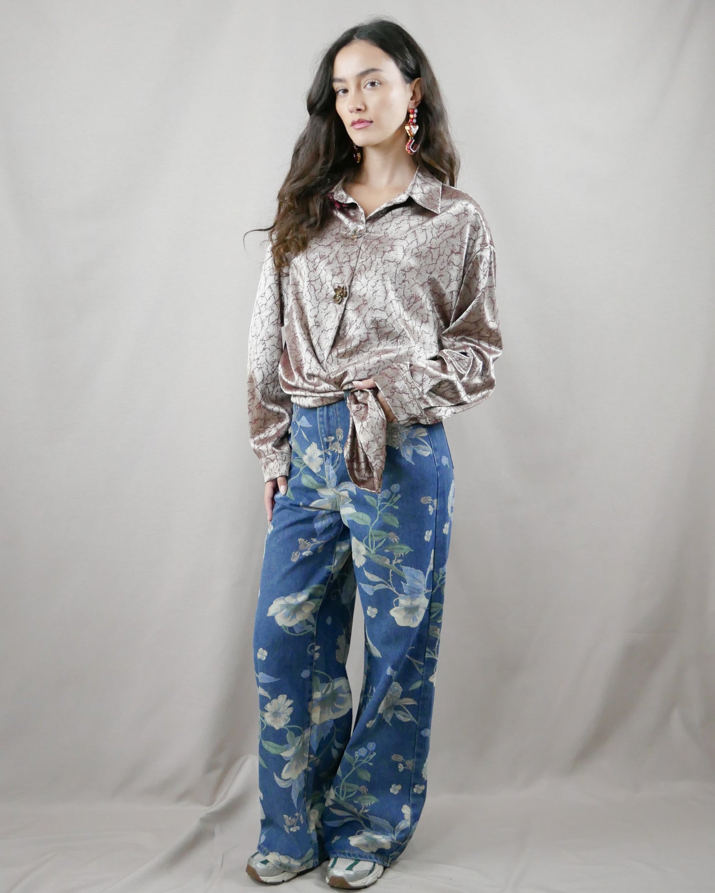 floral print jean