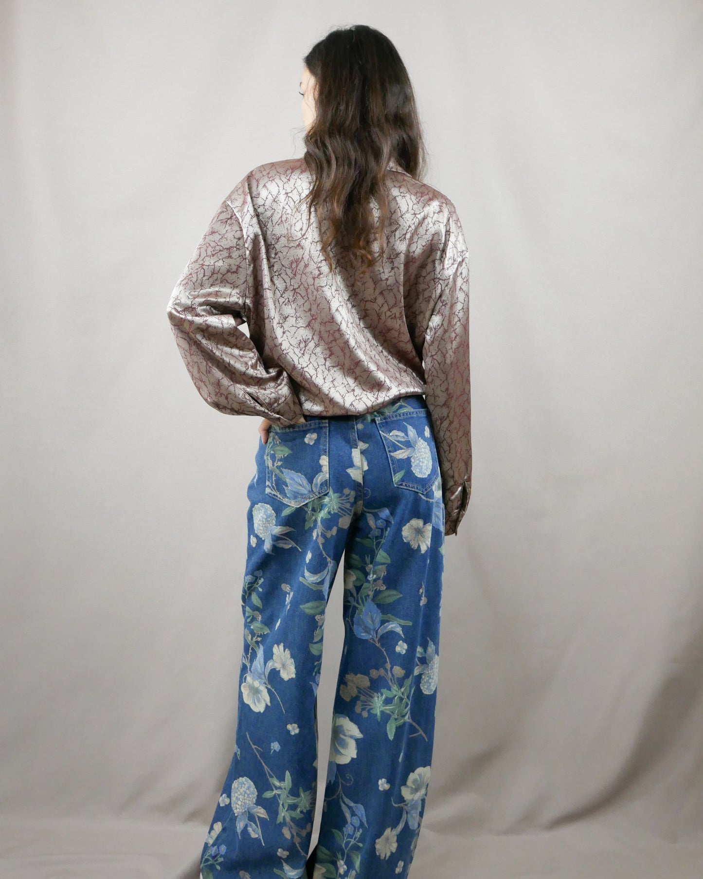 floral print jean