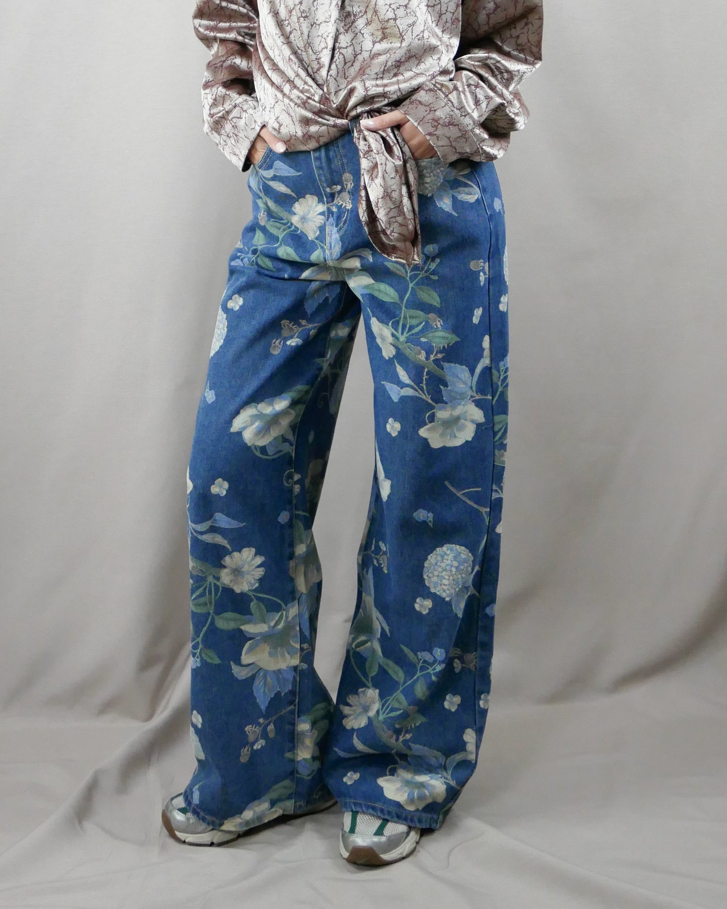 floral print jean