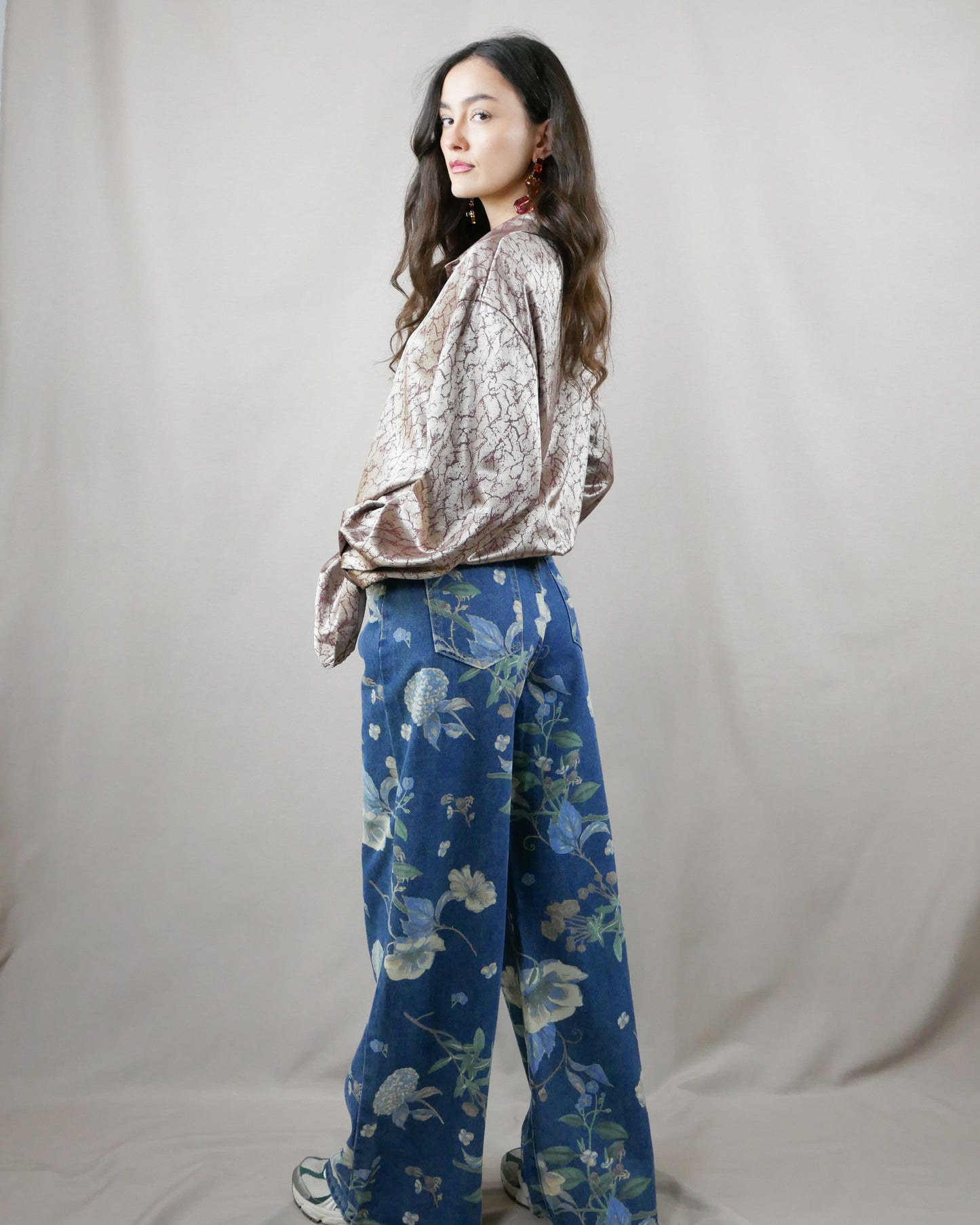 floral print jean