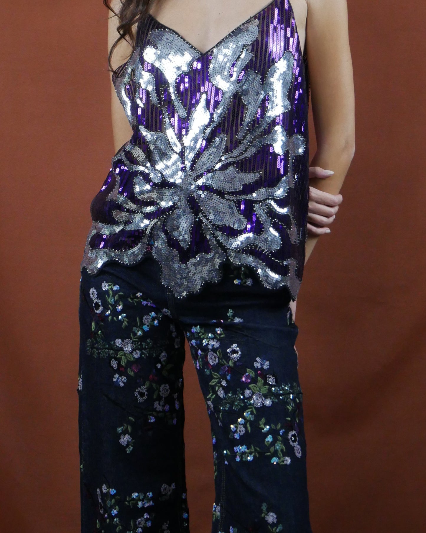 sequin jean