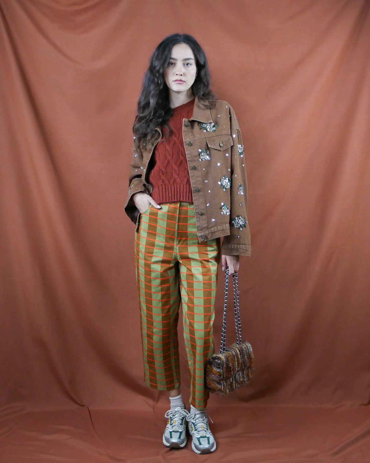 rust knit sweater