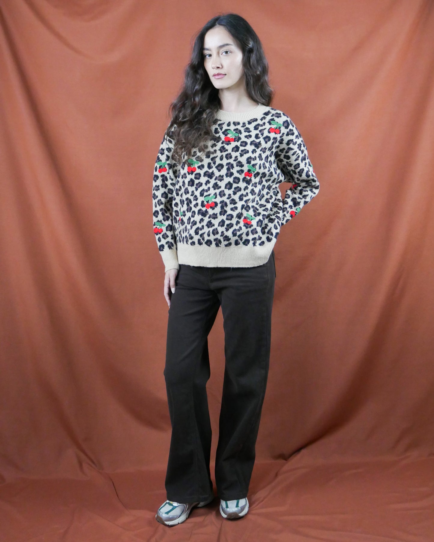 brown flared pants