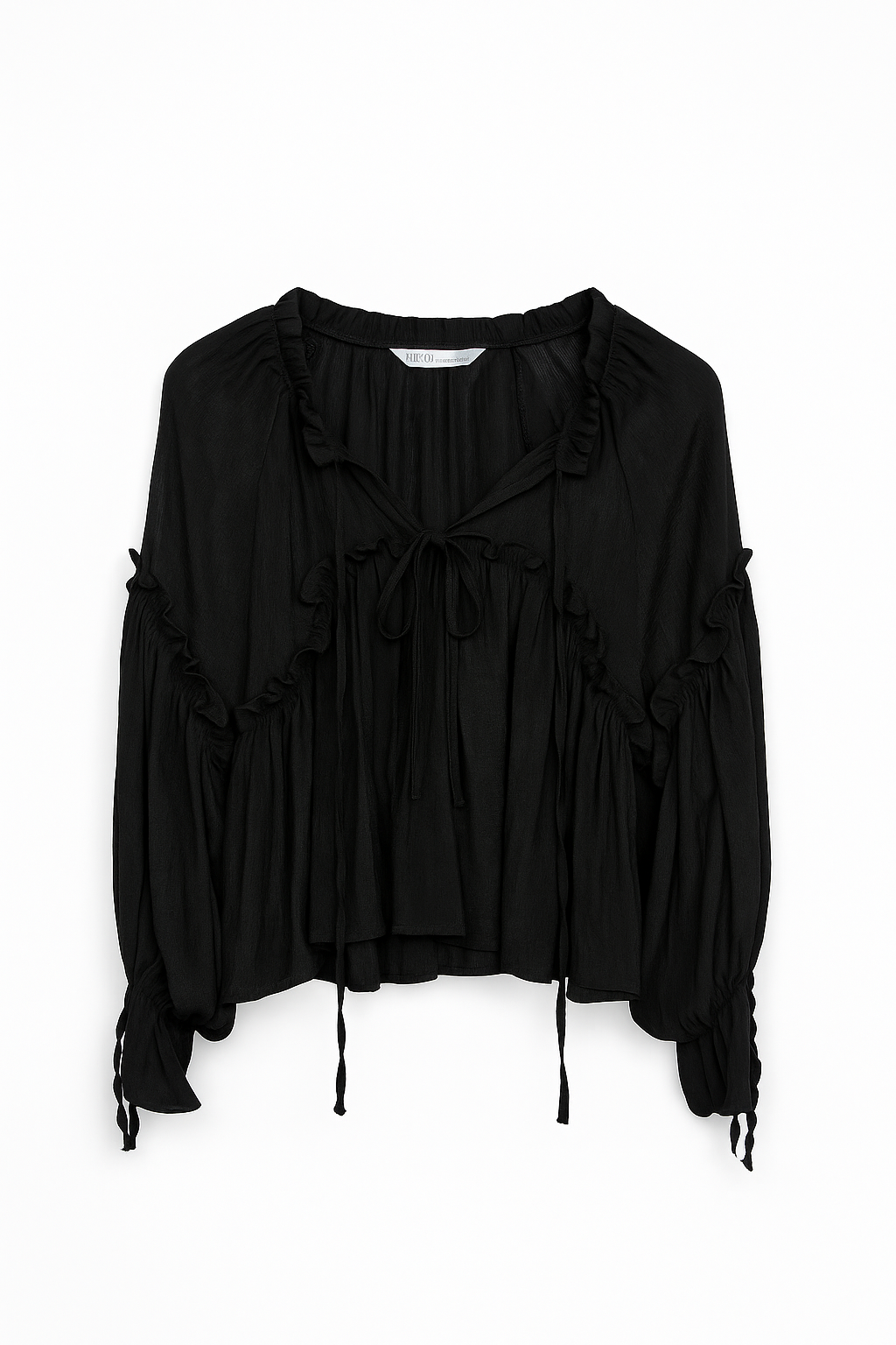 BLACK RELAXED TOP
