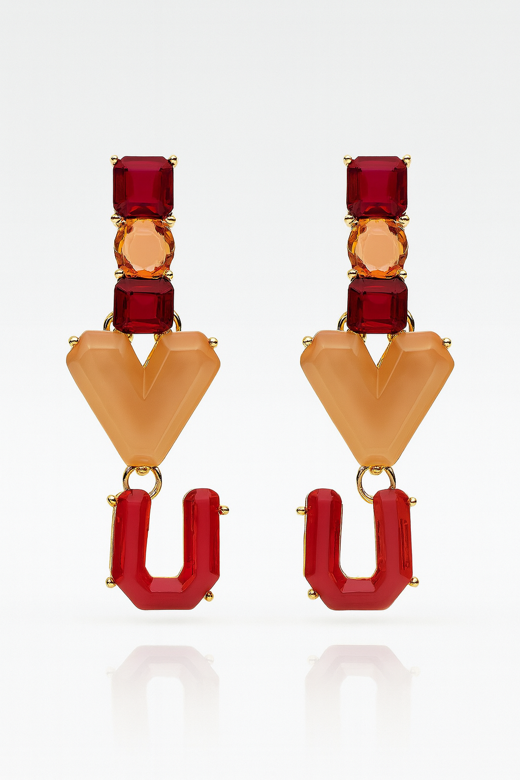love u earrings