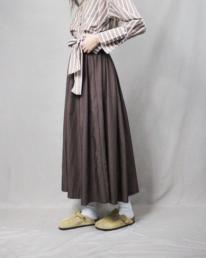 long button skirt