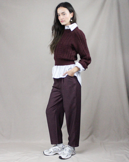 Burgundy Palazzo Pants