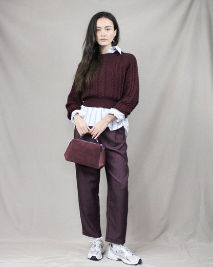 Burgundy Palazzo Pants