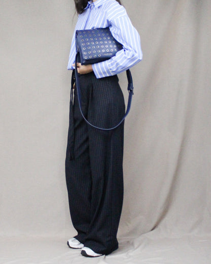 relaxed pants with stripes