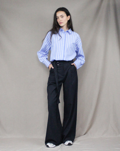 relaxed pants with stripes