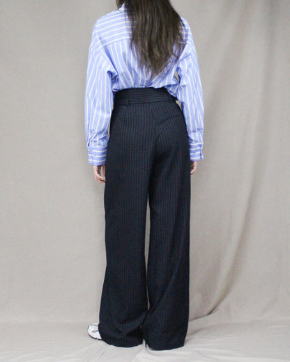 relaxed pants with stripes