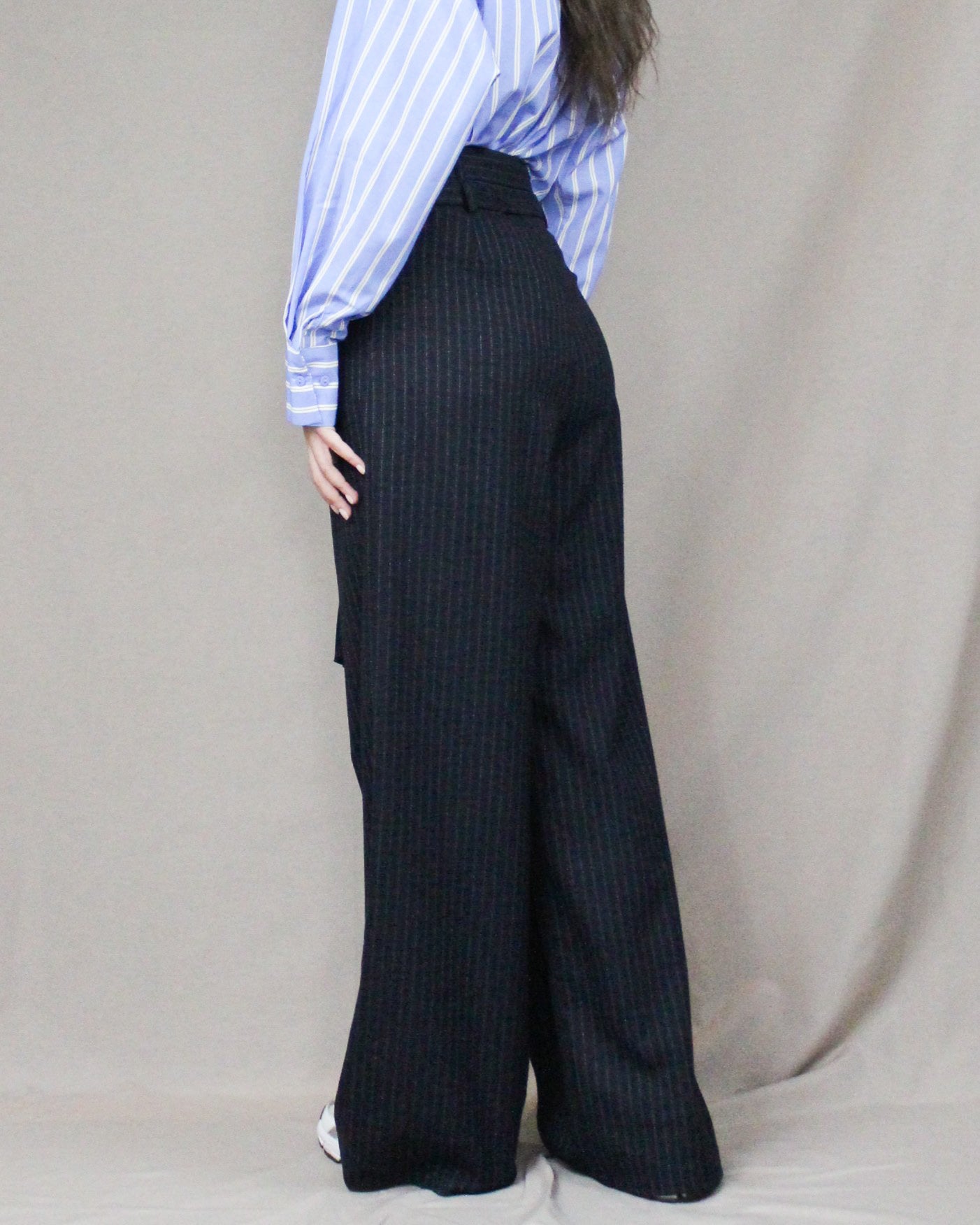relaxed pants with stripes