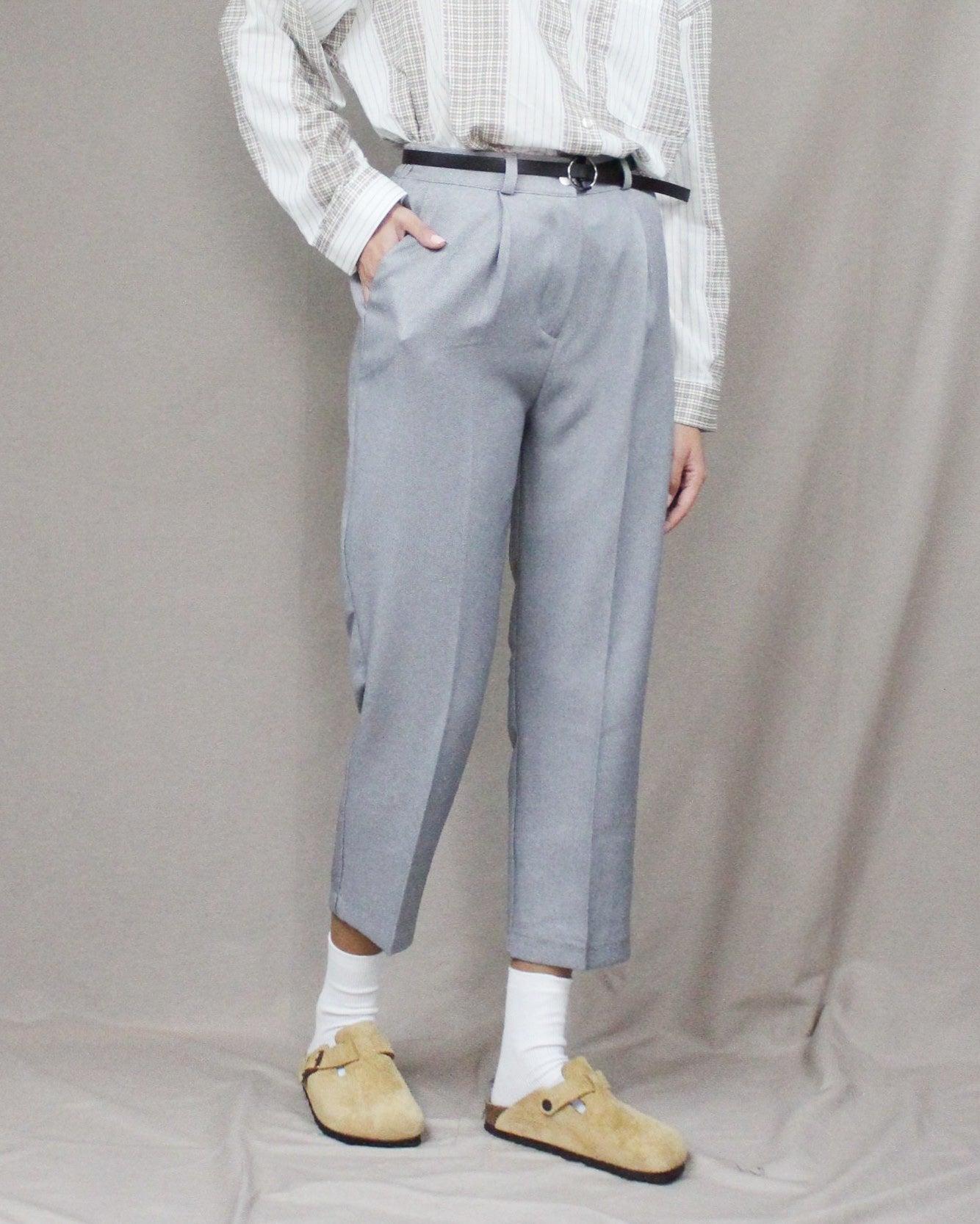 basic grey pants