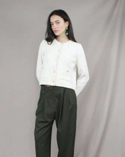 knitted button jacket