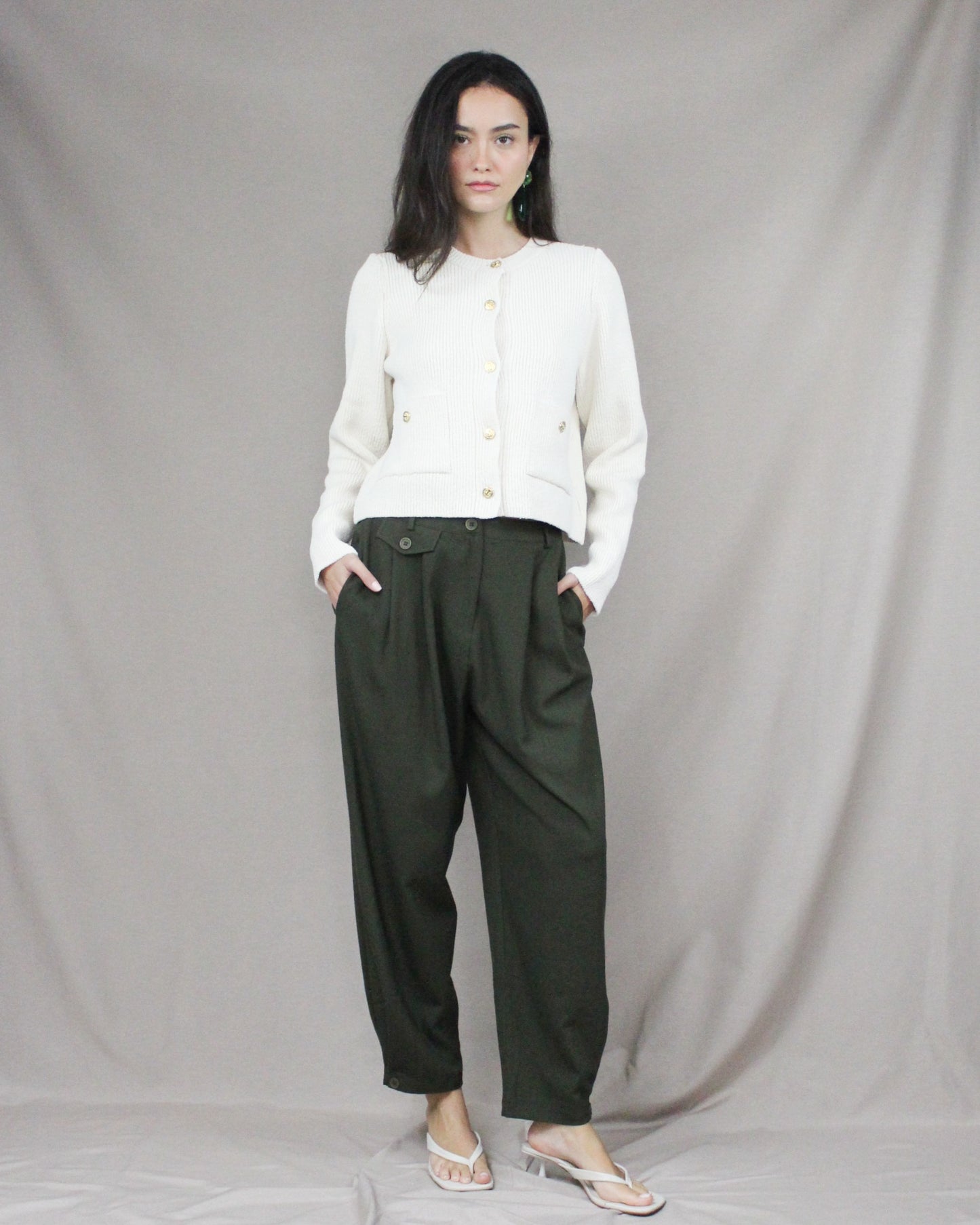 knitted button jacket