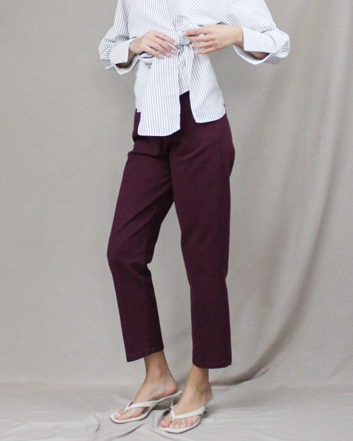 basic belted pants