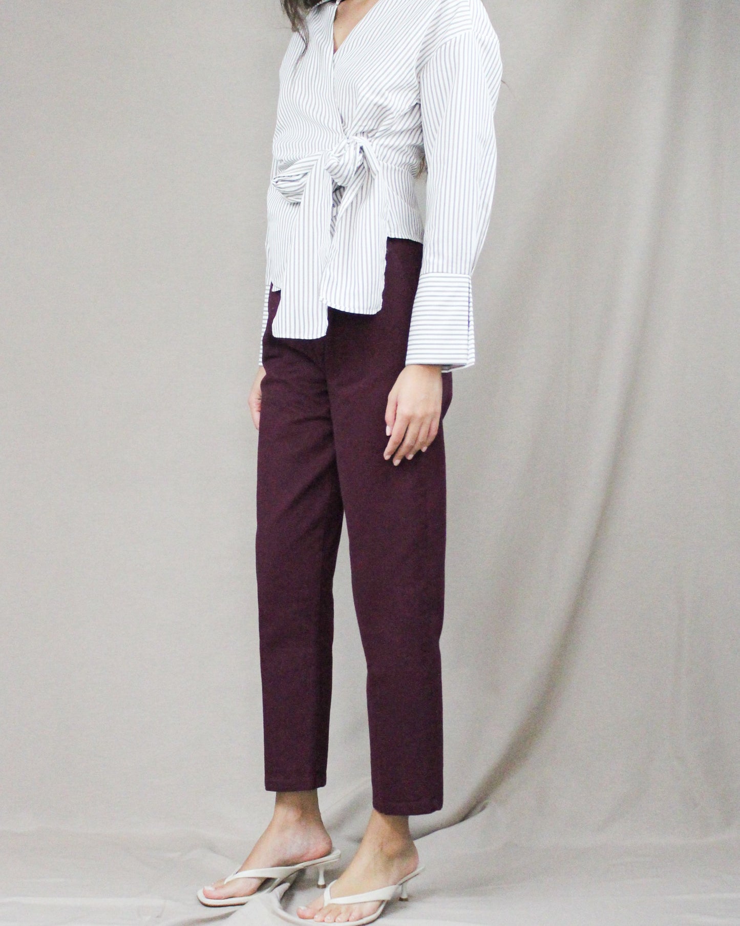 basic belted pants