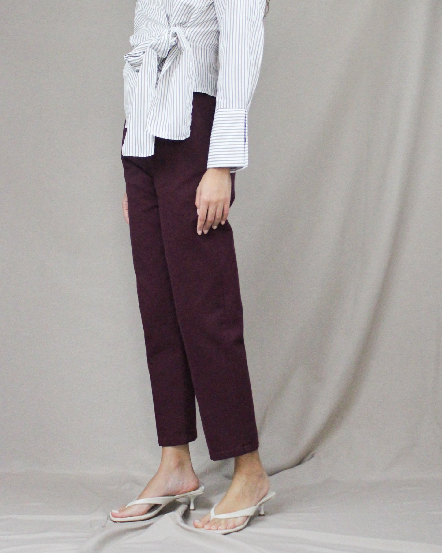 basic belted pants