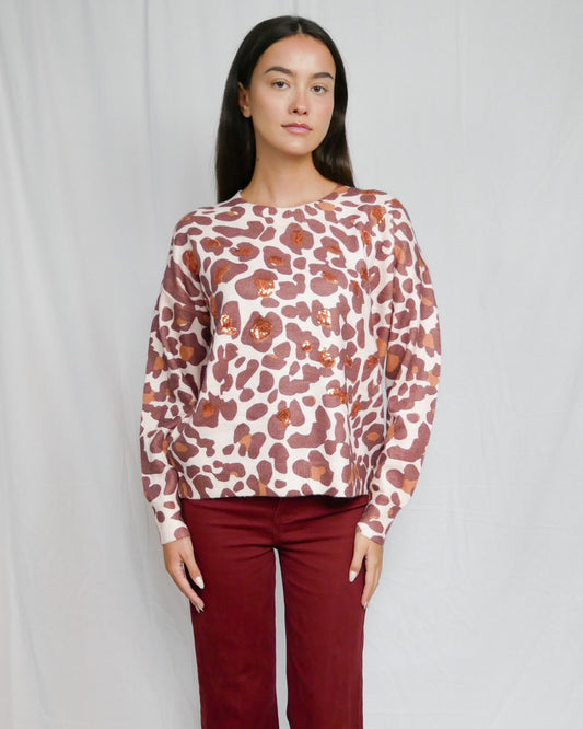 ANIMAL PRINT SWEATSHIRT