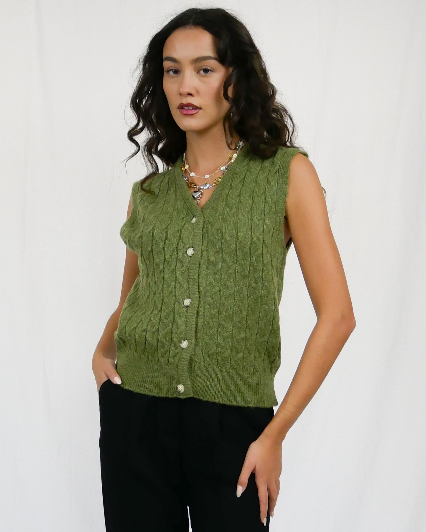 GREEN CARDIGAN