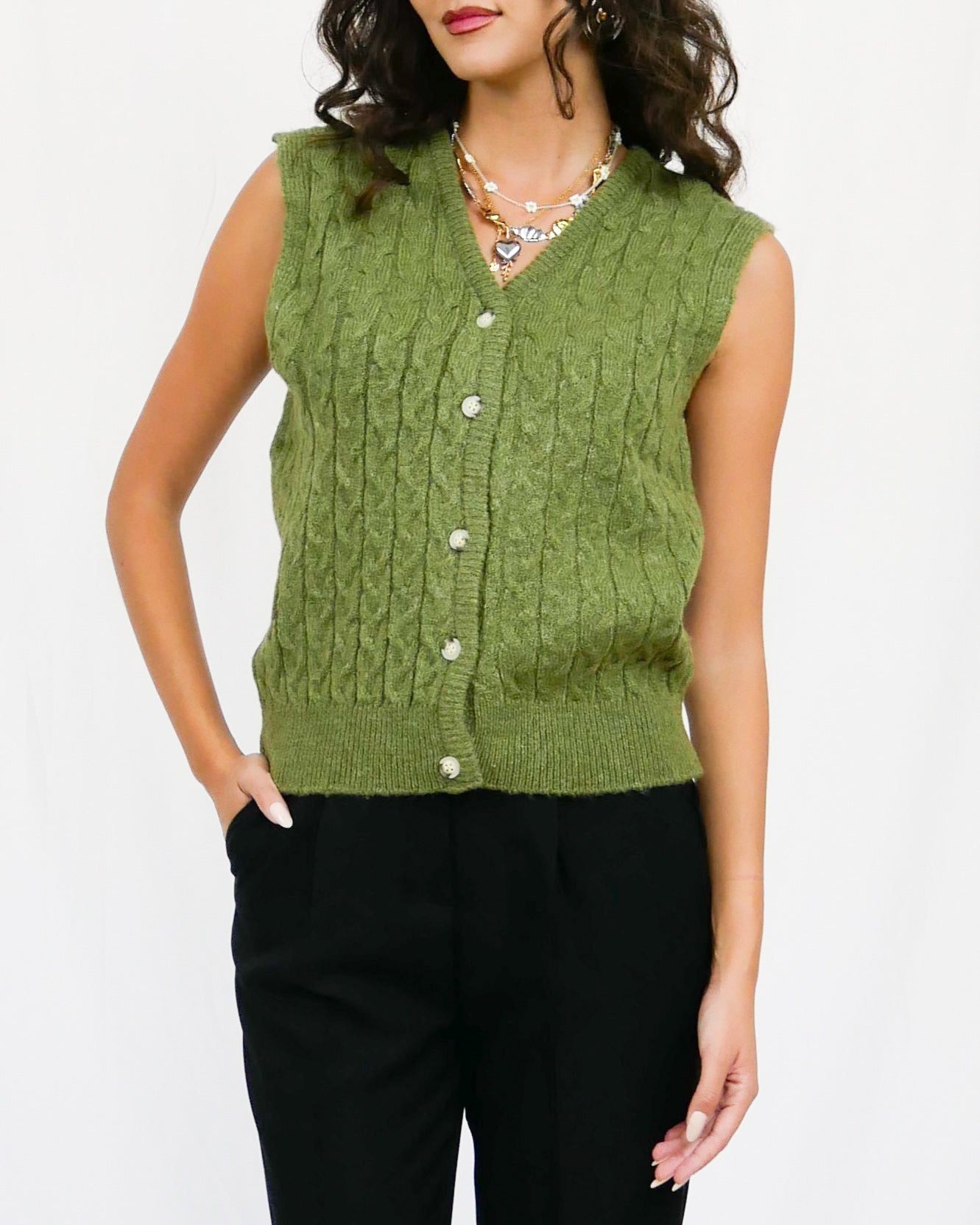 GREEN CARDIGAN