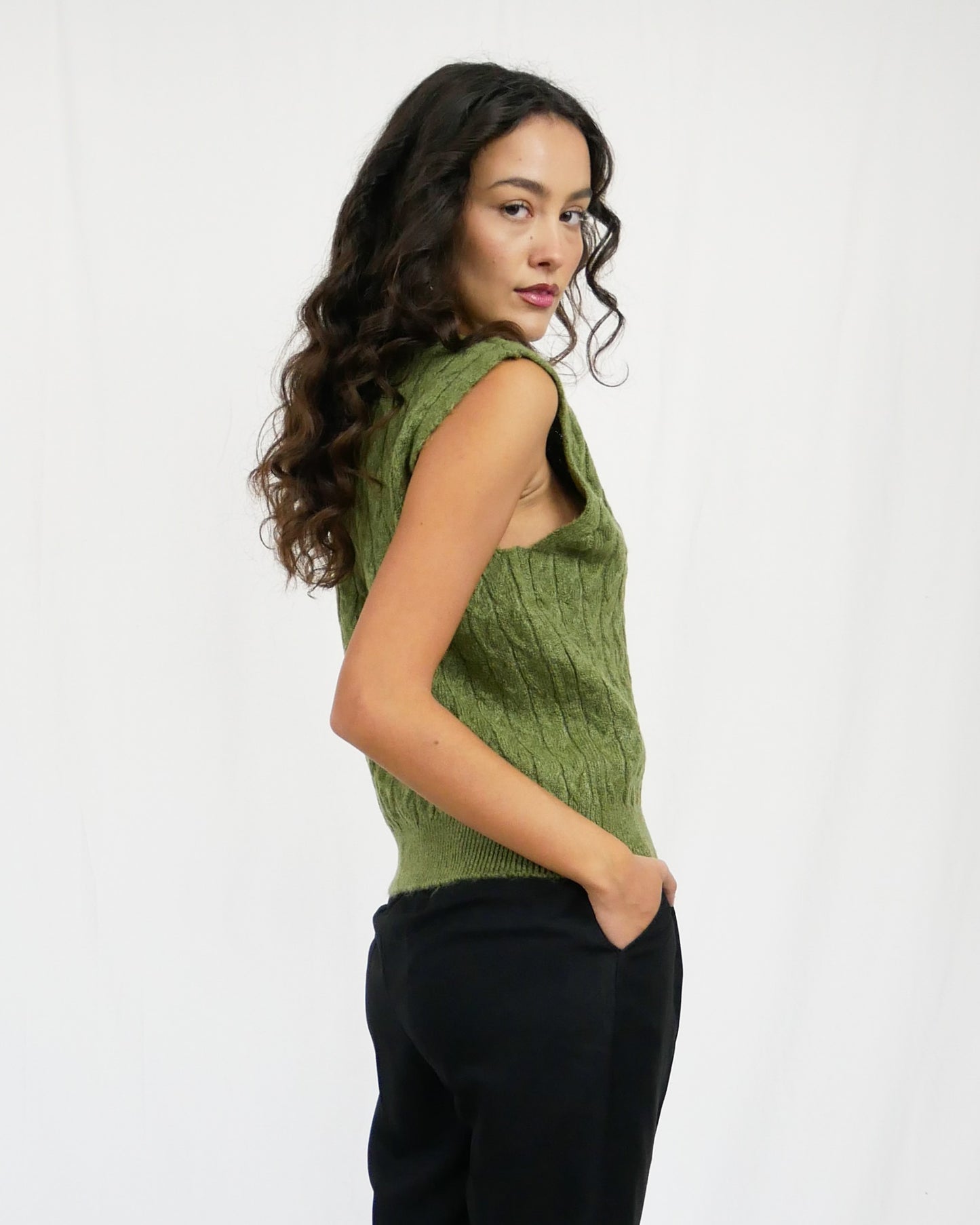 GREEN CARDIGAN