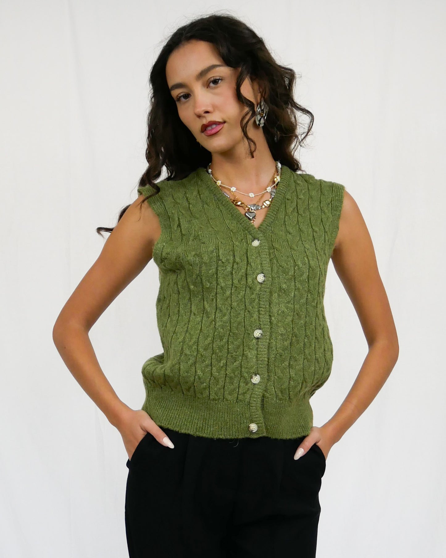 GREEN CARDIGAN