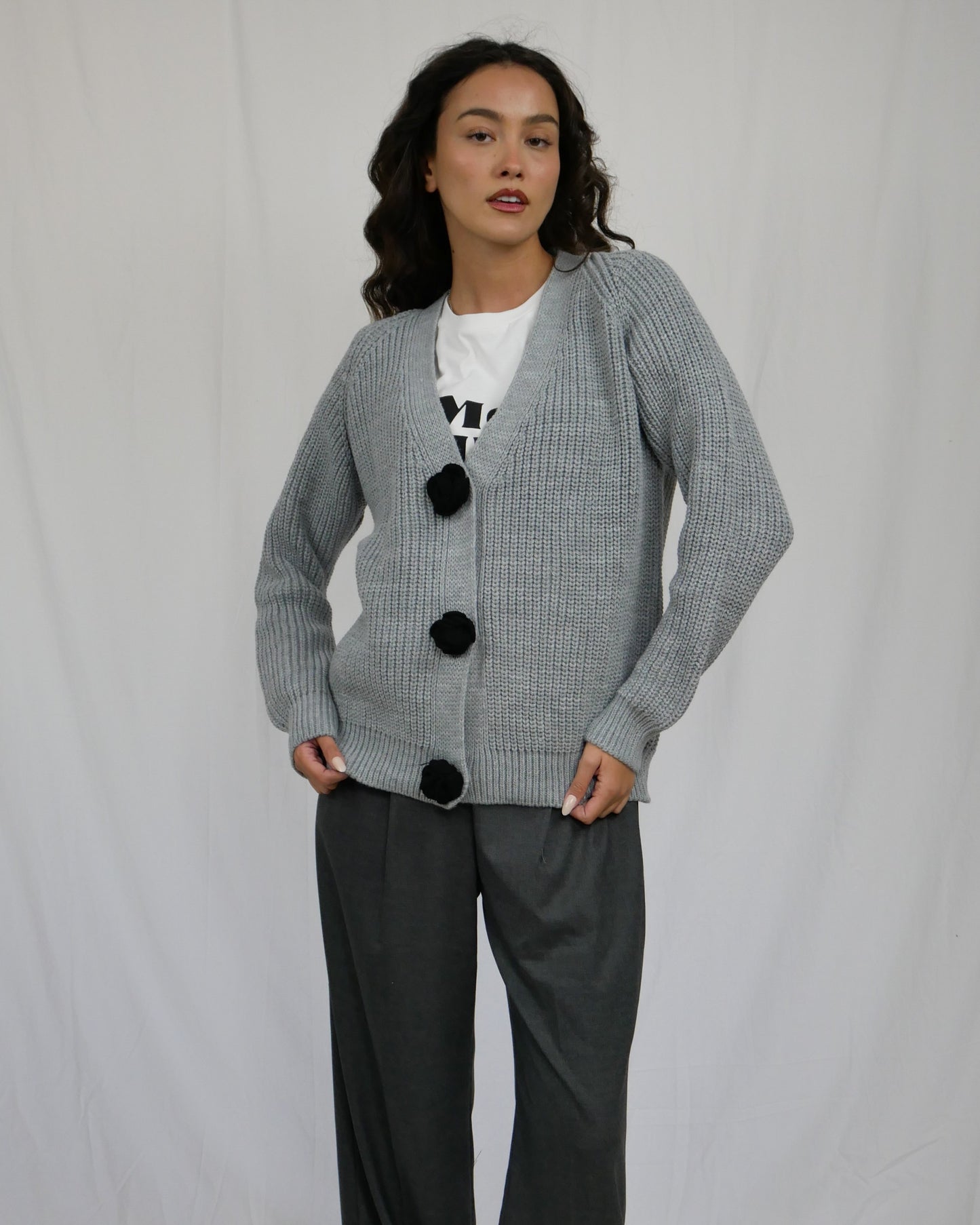 GREY CARDIGAN