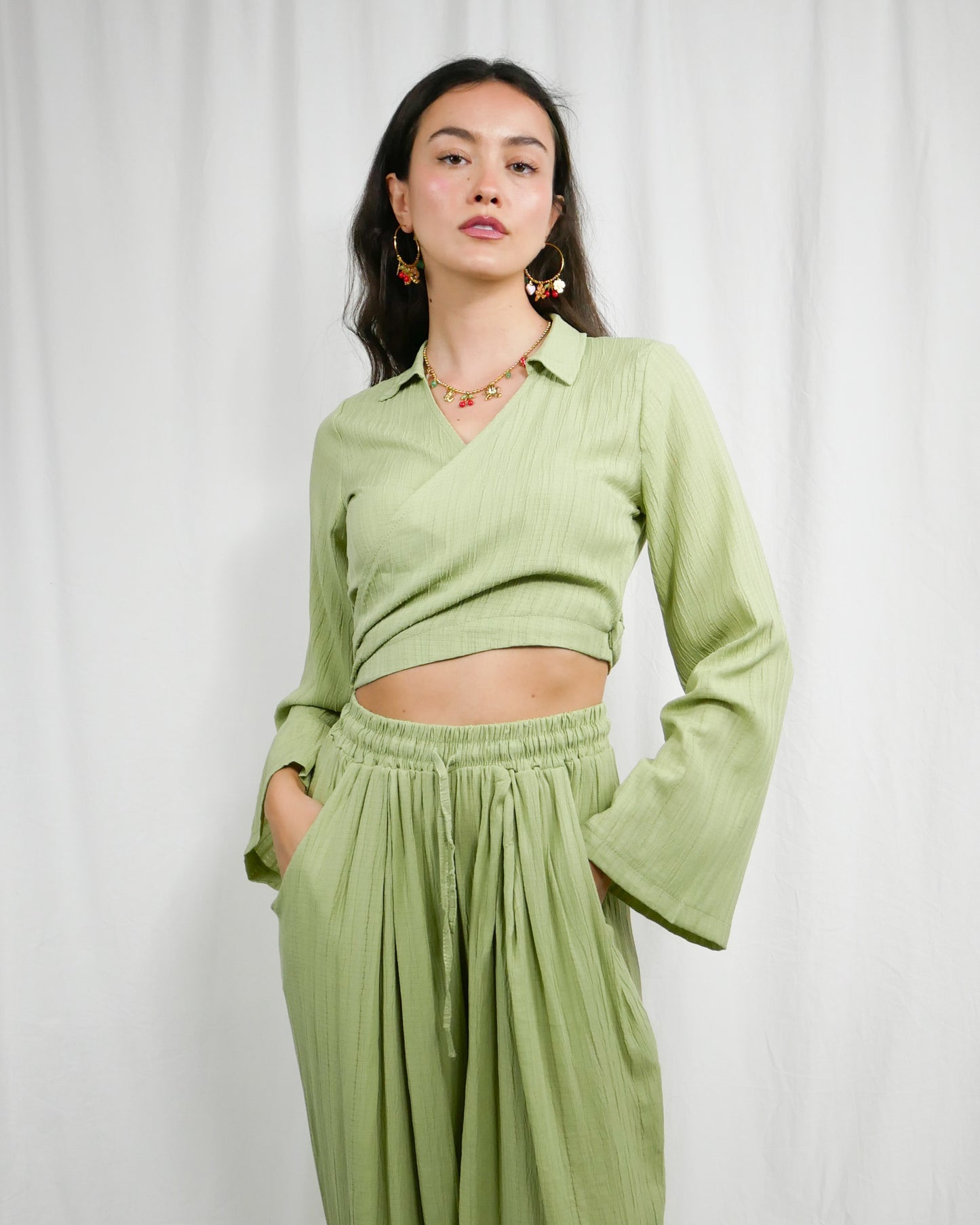 TIE-FRONT TOP