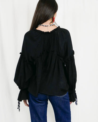 BLACK RELAXED TOP
