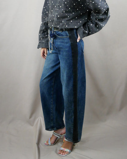 jean with black stripe