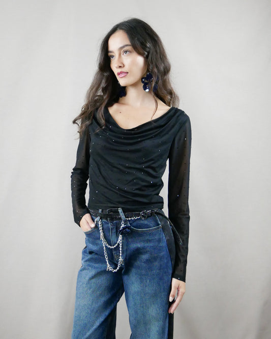 embellished evening top