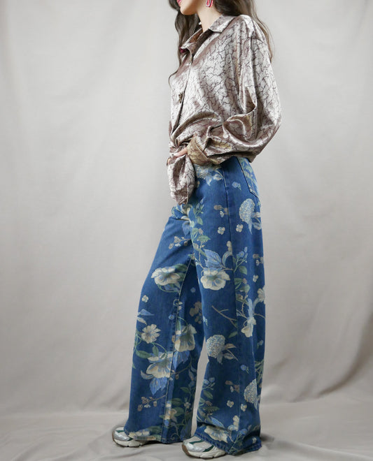 floral print jean
