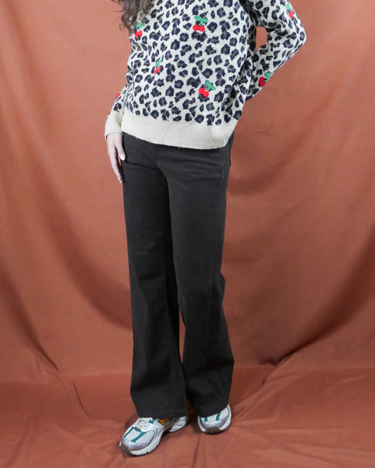 brown flared pants