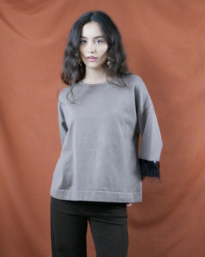 three-quarter sleeve top
