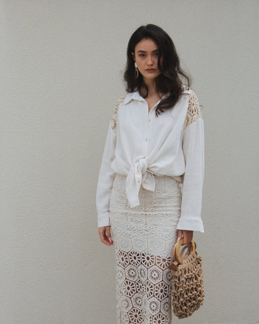 Ivory Lace Skirt